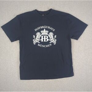 Hofbrauhaus Munchen Graphic Beer Pub Oktoberfest German Tee Navy Blue Size S